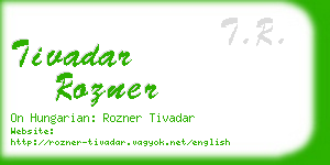 tivadar rozner business card